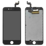 Дисплей для Apple iPhone 6S, чорний, з рамкою, Оригінал (переклеєне скло)