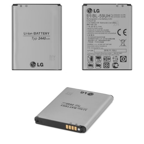 Аккумулятор BL 59UH для LG D620 G2 mini, Li ion, 3,8 В, 2440 мАч