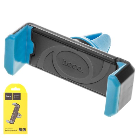 Автомобільний тримач Hoco CPH01, чорний, синій, на дефлектор