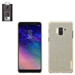 Чехол Nillkin Air Case для Samsung A730F Galaxy A8+ 2018 , золотистый, перфорированный, пластик, #6902048153967
