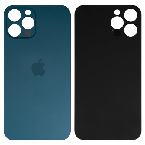 Задняя панель корпуса для iPhone 12 Pro Max, синяя, не нужно снимать стекло камеры, big hole