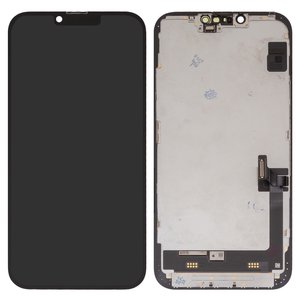 Дисплей для iPhone 14 Plus, черный, с рамкой, Оригинал переклеено стекло 