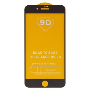 Защитное стекло для Apple iPhone 7 Plus, iPhone 8 Plus, совместимо с чехлом, Full Glue, без упаковки , черный
