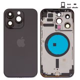 Корпус для iPhone 14 Pro, черный, с держателем SIM-карты, с боковыми кнопками, Original (PRC), EU Version, space black