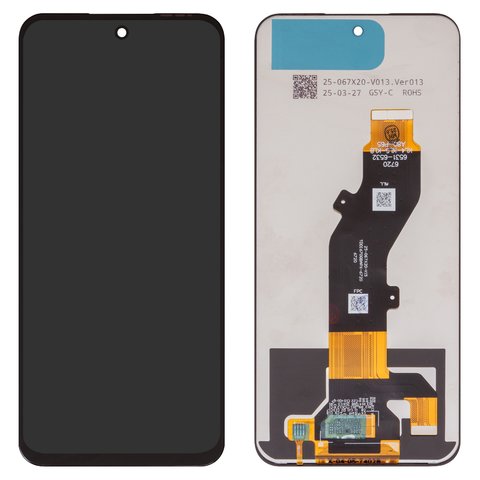Дисплей для ZTE Blade V70, Blade V70 Design, Nubia V70, Nubia V70 Design, черный, без рамки, High Copy, TDDI670QBAPX 6720