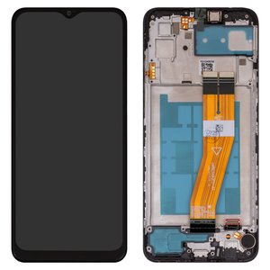 Дисплей для Samsung A035F Galaxy A03, черный, с рамкой, Box 