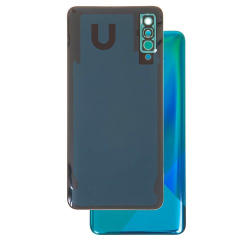 Housing Back Cover compatible with Samsung A307F DS Galaxy A30s, green, with camera lens, prism crush green 