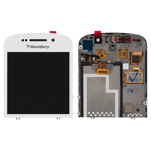 LCD compatible with Blackberry Q10, white 