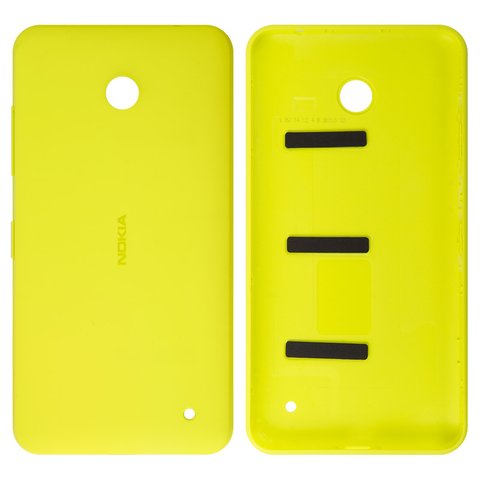 Housing Back Cover compatible with Nokia 630 Lumia Dual Sim, 635 Lumia, yellow, with side button 