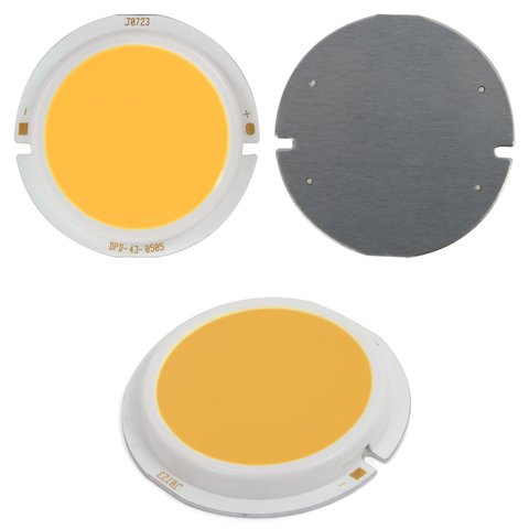 COB LED Chip 5 W warm white, 450 lm, 43 mm, 300 mA, 15 17 V 