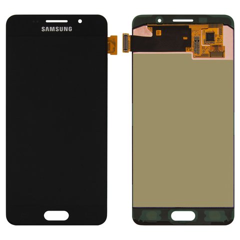 Pantalla LCD puede usarse con Samsung A510 Galaxy A5 2016 , negro, sin marco, Original PRC , original glass