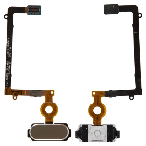 Cable flex puede usarse con Samsung G925F Galaxy S6 EDGE,  teclas del menú, dorado, con componentes