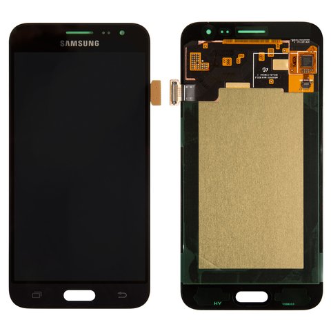 LCD compatible with Samsung J320 Galaxy J3 2016 , black, without frame, Original PRC , dragontrail Glass, original glass 