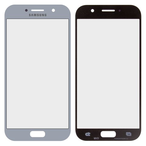 Housing Glass compatible with Samsung A520F Galaxy A5 2017 , blue, blue mist 