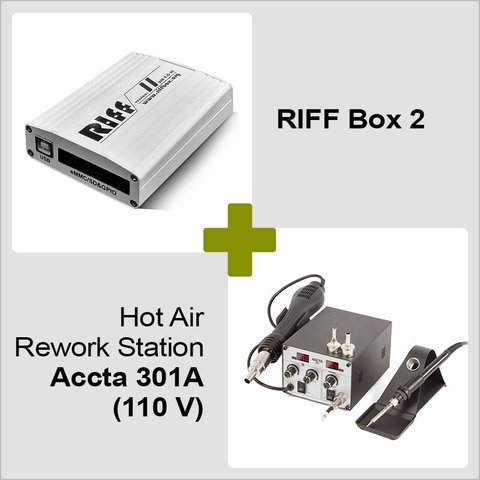 RIFF Box 2 + Термовоздушная паяльная станция Accta 301A 110 В 