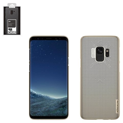 Case Nillkin Air Case compatible with Samsung G960 Galaxy S9, golden, perforated, plastic  #6902048154186