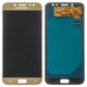 LCD compatible with Samsung J730 Galaxy J7 (2017), (golden, with light adjustable, Best copy, without frame, Copy, (TFT))