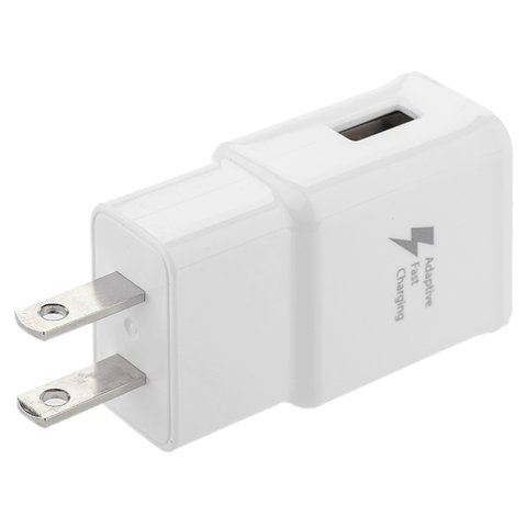 Mains Charger compatible with Samsung G920F Galaxy S6, 15 W, white, 1 output, american standards 