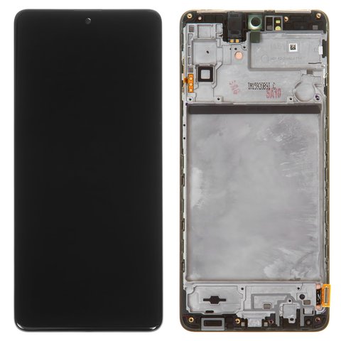 LCD compatible with Samsung M515 Galaxy M51, black, with frame, Original, service pack  #GH82 23568A GH82 24166A GH82 24167A GH82 24168A