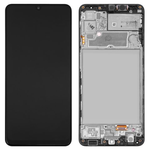 LCD compatible with Samsung A225 Galaxy A22, black, with frame, Original, service pack  #GH82 25944A GH82 26047A
