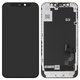 LCD compatible with iPhone 12 mini, (black, with frame, HC, (OLED), GX OEM hard)