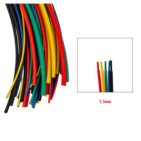 Tubo termorretractil, 1 m, 1.5 mm, negra