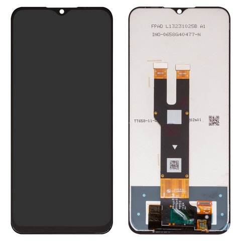 LCD compatible with ZTE Blade V50 Design 4G ZTE 8050 , black, without frame, original change glass 