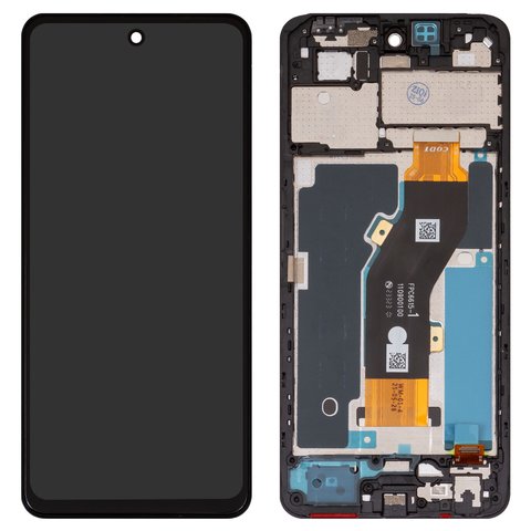 LCD compatible with Infinix Smart 8 X6525 , black, with frame, High Copy, FPC6525 