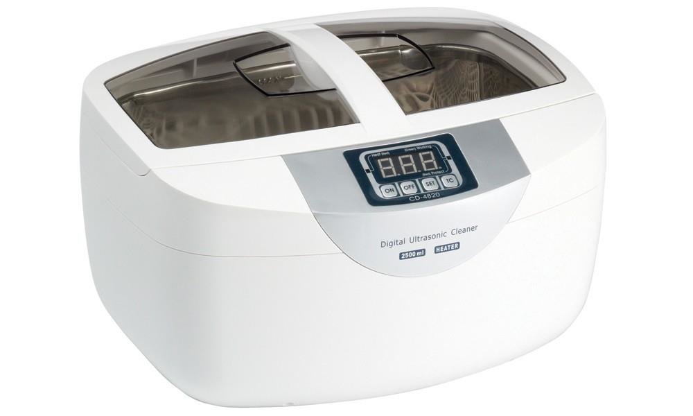 Limpiador ultrasónico digital, con calor, de calidad industrial, de 160  watts de potencia, con capacidad hasta 2,5 litros.