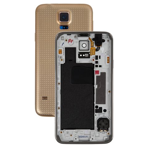 Housing compatible with Samsung G900H Galaxy S5, golden 
