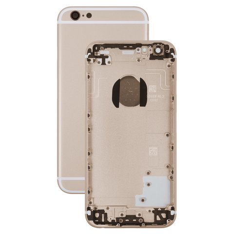 Housing compatible with Apple iPhone 6S, golden, with SIM card holders, with side buttons 