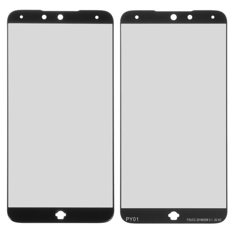 Housing Glass compatible with Meizu 15, black 