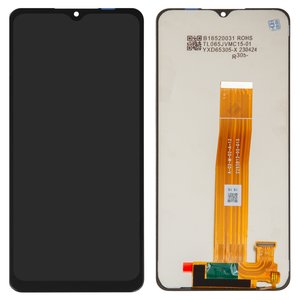 Дисплей для Samsung A125F Galaxy A12, черный, без рамки, Сopy, A 02 M 02 A 12