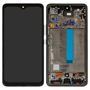 Дисплей для Samsung A536 Galaxy A53 5G, черный, на версии Android 14 и выше работать не будет!, с рамкой, High Copy, с широким ободком, OLED 