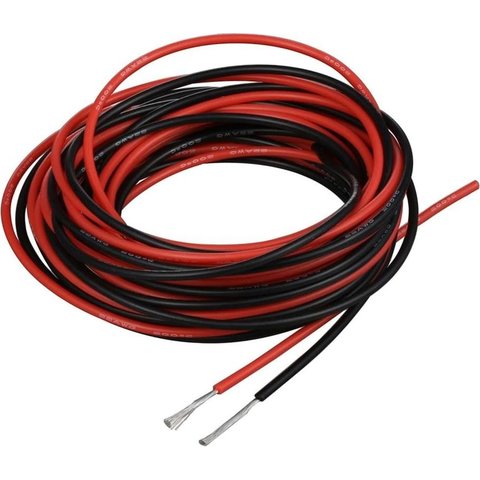 Wire In Silicone Insulation 22AWG, 0.33 mm², 1 m, black 