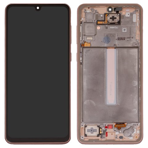 LCD compatible with Samsung A336 Galaxy A33 5G, pink, with frame, Original PRC , peach