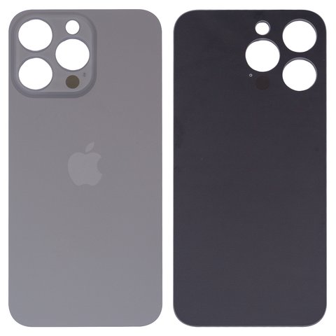 Housing Back Cover compatible with iPhone 15 Pro Max, gray, no need to remove the camera glass, HC, natural Titanium, big hole