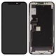 LCD compatible with iPhone 11 Pro, (black, with frame, change glass, with camera and proximity sensor plastics)