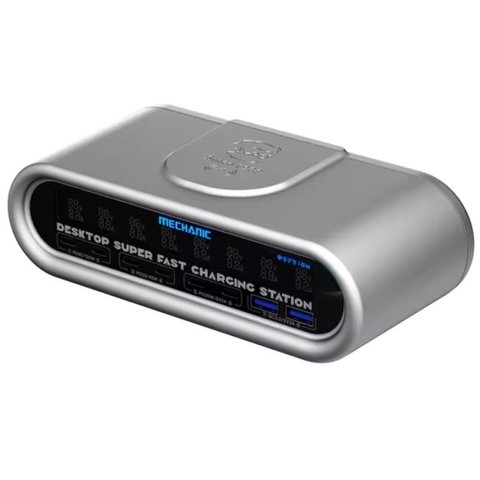 Mains Charger Mechanic E Power Pro, 200 W, Quick Charge, Power Delivery PD , with wireless charger, 8 ports