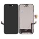 LCD compatible with iPhone 15, (black, with frame, HC, without IC, (OLED), GX OEM hard)