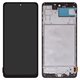 LCD compatible with Samsung M515 Galaxy M51, (black, with frame, High Copy, (OLED))