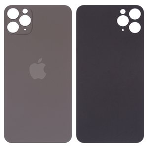 Housing Back Cover compatible with iPhone 11 Pro Max, gray, no need to remove the camera glass, Original PRC , big hole, matte space gray 