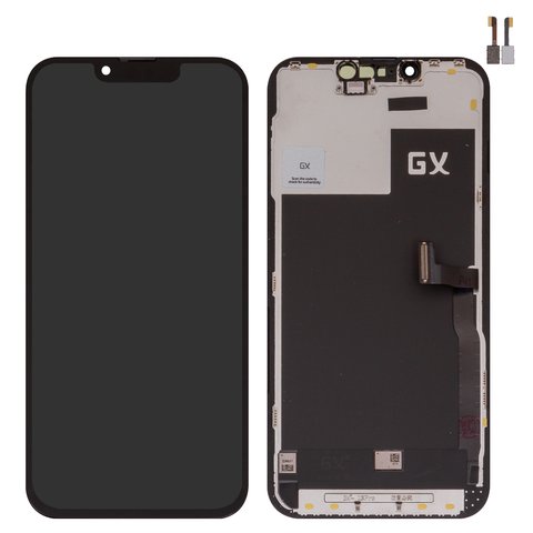 Дисплей для iPhone 13 Pro, черный, с рамкой, HC, без микросхемы, OLED , GX OEM Hard, type 1