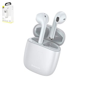 Auricular Baseus W04, inalámbrica, de vacío, blanco, con funda de carga, con cable USB Tipo C, #NGW04 02