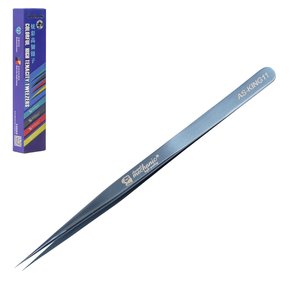 Pinzas para smd Mechanic AS KING11, recta, 140 mm, azul claro