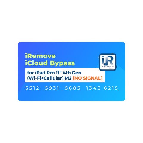 iRemove iCloud Bypass para iPad Pro 11 inch 4th Gen Wi Fi+Cellular  M2 [NO SIGNAL]