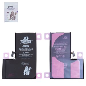 Batería Da Luxiang puede usarse con Apple iPhone 15 Pro Max, Li ion, 3.869 V, 4980 mAh, mayor capacidad, original IC
