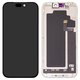 Pantalla LCD puede usarse con iPhone 17 Pro, negro, con marco, vidrio reemplazado