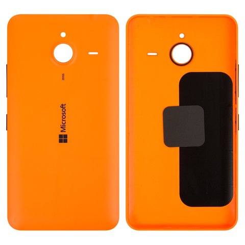 Задня панель корпуса для Microsoft Nokia  640 XL Lumia Dual SIM, помаранчева, з боковою кнопкою