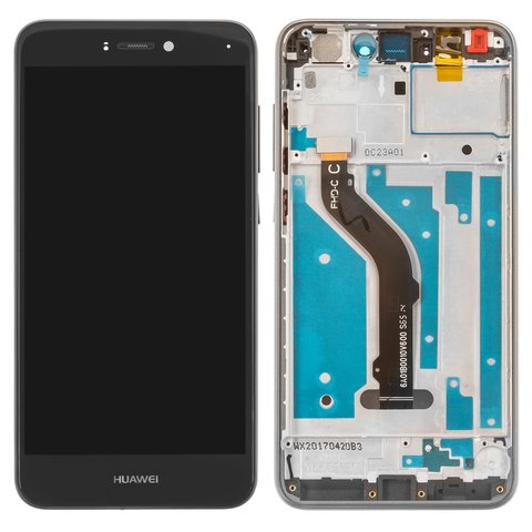 Дисплей для Huawei P8 Lite 2017 , P9 Lite 2017 , чорний, з рамкою, Original PRC , PRA LA1, PRA LX2, PRA LX1, PRA LX3
